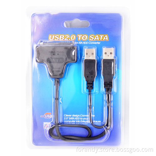 USB 2.0 to SATA Adapter Cable for 2.5" HDD Laptop Hard Disk Drive SSD